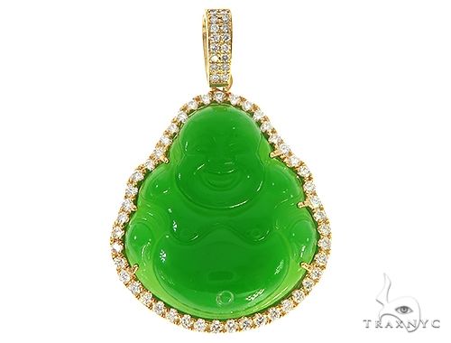 14K Gold Diamond Jade Buddha Necklaces · Dana Rebecca Designs