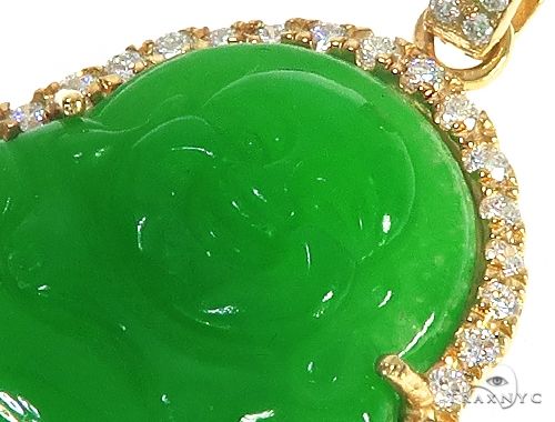 Beautiful Emerald Green Jade Buddha Pendant 18K Gold Plated Necklace Real  Jade Wealth Good Luck Protection Sense-of-wellbeing Gift for Her - Etsy