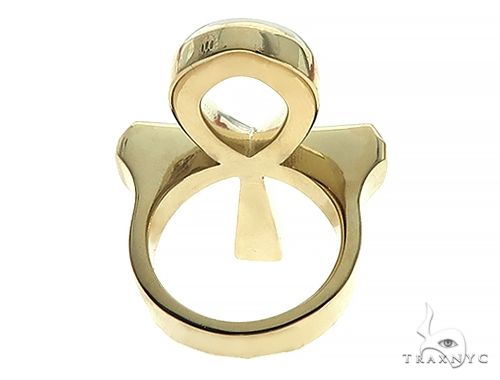 10k 14k Gold Ankh Cross Nugget Knuckle Ring | eBay