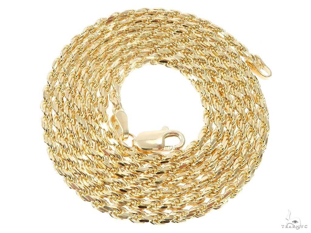 24 inch diamond cut 2024 rope chain