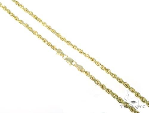 10k Yellow Gold Hollow Rope Chain 3mm 22 Inches 65931: buy online in NYC.  Best price at TRAXNYC.