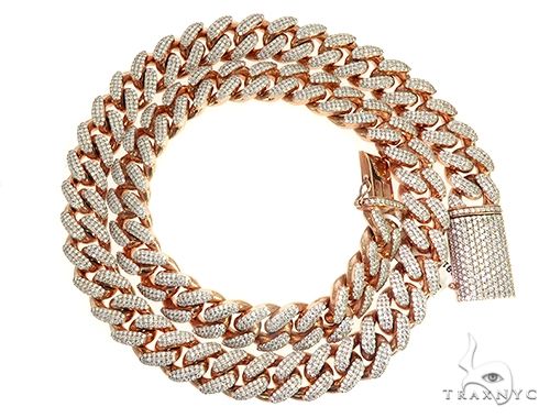 HH Bling Empire Iced Out Diamond Cuban Link Chain for Men and Women,Silver  or Gold Miami Cuban Necklaces Hip Hop,Chunky Chains 16-30 Inches (Red-18