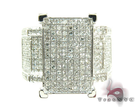 10K White Gold & Diamond Octi-Ring 6599