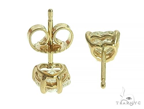 14K Gold Heart Shape Diamond Earrings 66186: buy online in