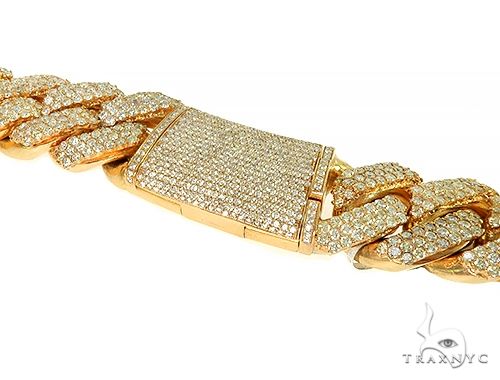10K Yellow Gold Diamond Cuban Chain 6MM