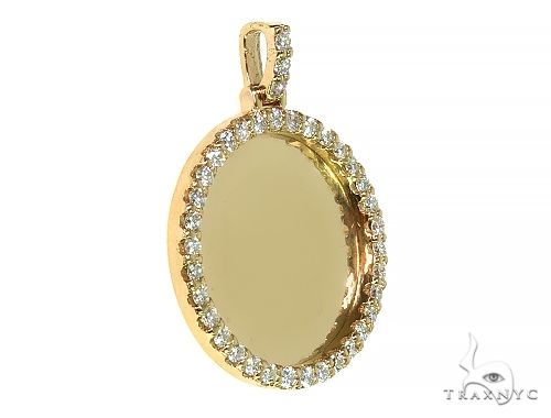 14K Yellow Gold Sweet Memories Collection Medium Diamond Photo Pendant 66278 - Main Image