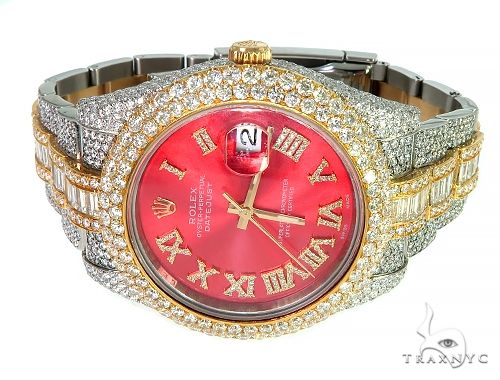 Diamond discount encrusted rolex