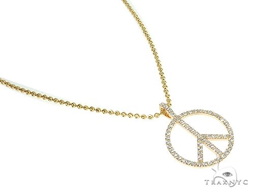 Gold deals peace pendant