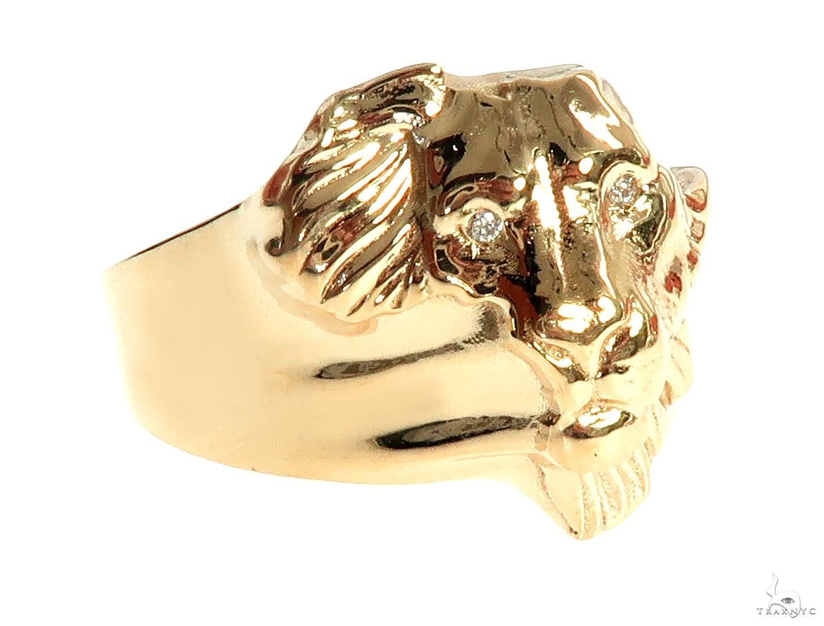 Lion head 14k on sale gold ring