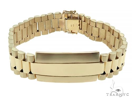 14k Kids Gold ID Bracelet with Gold Name Overlay and Valentino Links —  MyBabyGold