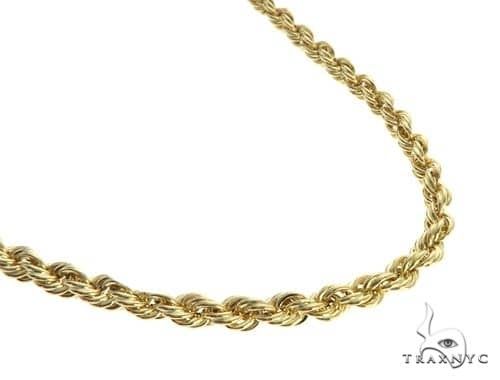 10K Yellow Gold Semi-Solid Rope Link Chain 30 Inches 66384