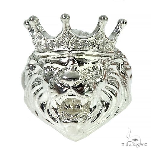 .925 Silver Lion King Diamond Ring 66462