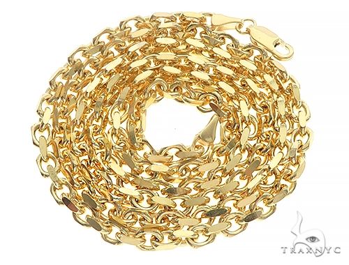14K Yellow Gold Diamond Cut Solid Anchor Chain 22 Inches 3.5mm 66503: buy  online in NYC. Best price at TRAXNYC.
