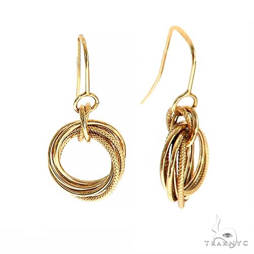 14K Gold Knot Hoop Earrings 66563: buy online in Best price