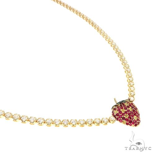 14K Gold Strawberry Diamond Tennis Choker 66578: buy online