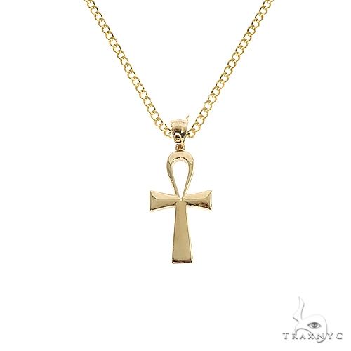 Gold Cross Ankh charm 10K popular