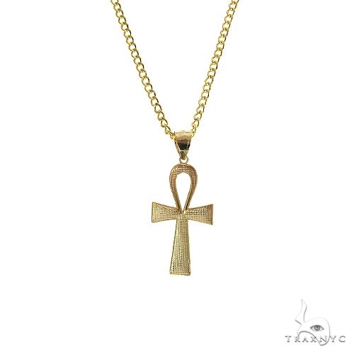 Dainty Egyptian Key Of Life Ankh Pendant Necklace in Solid Gold (Large |  Takar Jewelry