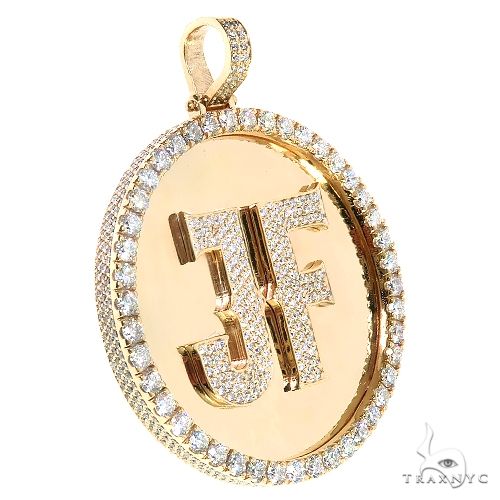 14K Gold Round Initial Diamond Pendant 66654: buy online in