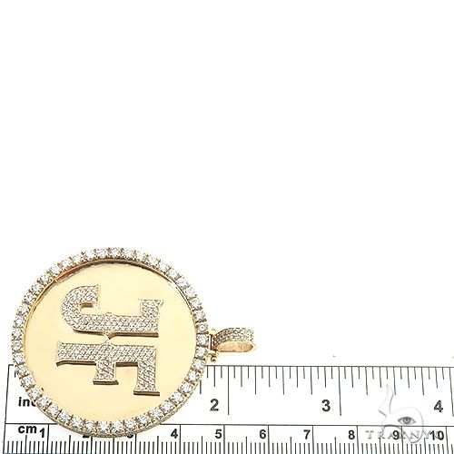 14K Gold Round Initial Diamond Pendant 66654: buy online in