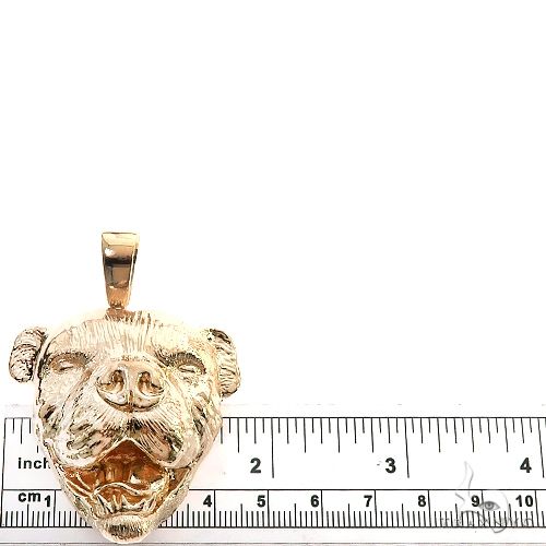こはたん Old Bulldog Pendant [P-47] Solid 925 Sterling Bull Dog Pendant Necklace Iced Gold