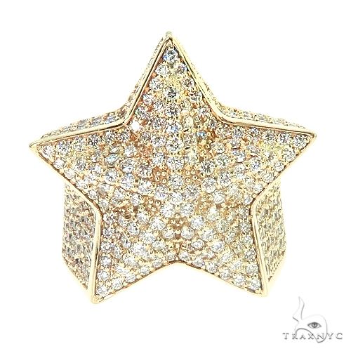 Mens diamond on sale star rings