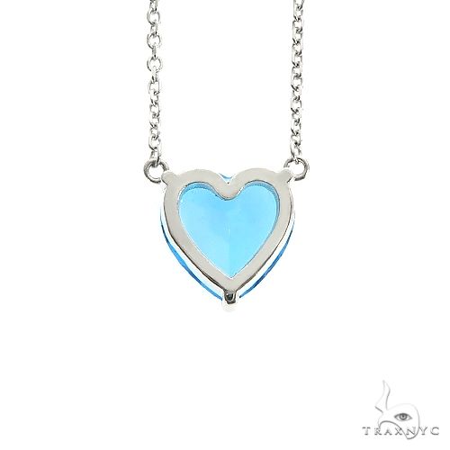 Sterling Silver Gemstone & Diamond Accent Heart Pendant Necklace
