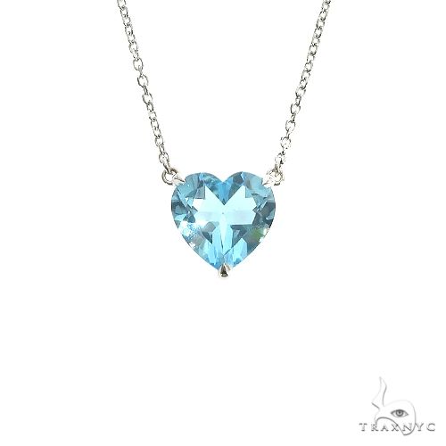Bloomingdale's Aquamarine & Diamond Pendant Necklace in 14K White Gold, 16