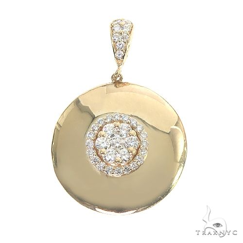 14ktt gold circle diamond offers pendant