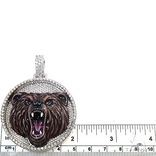 Custom Made Grizzly Bear Diamond Pendant 66845: buy online