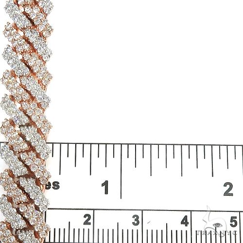 2 Tone Prong Set Diamond Cuban Bracelet 66926: buy online in