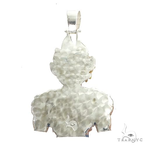 - ̗̀☾⋆ ̖́- Crescendo SJ INC NEW ICED OUT 'CMG' PENDANT &2mm/24 BOX