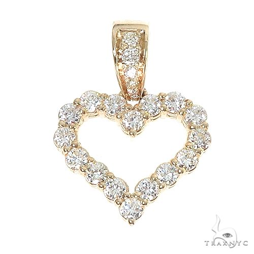 14K Gold Diamond Heart Pendant 67072