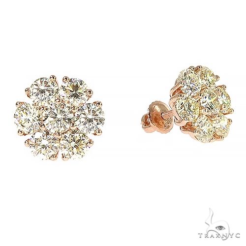 14K Gold 30 Pointer Diamond Flower Earrings 67165: buy online in