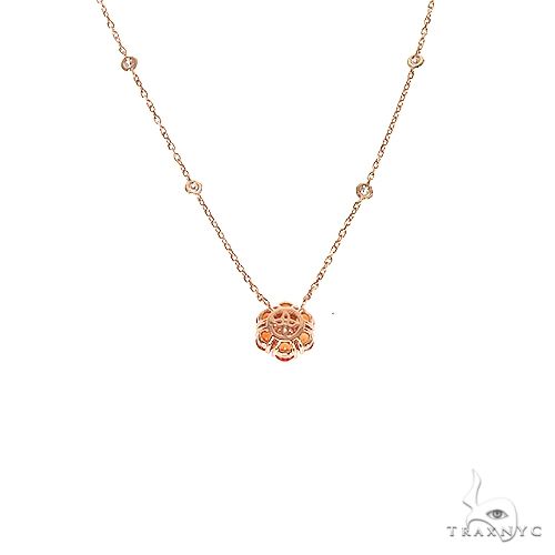 ★PEARLY MORE★ Orange Flower Chain Drop Necklace ORANGE DROP PENDANT NECKLACE - The Huntington Store