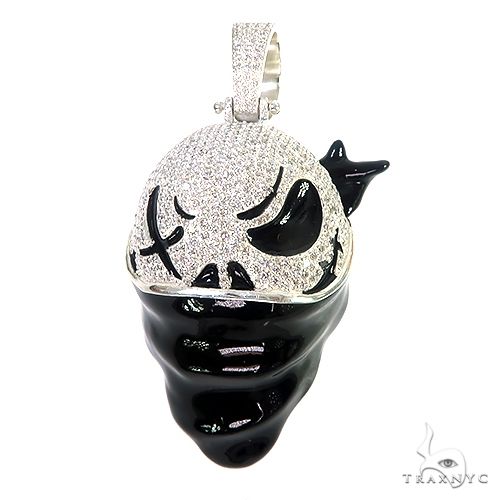 Buy White Gold Plated Iced Out Jack Skellington Sterling Silver 925 Pendant  Online in India - Etsy