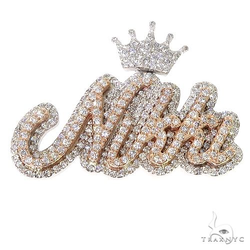 Name pendant online with crown