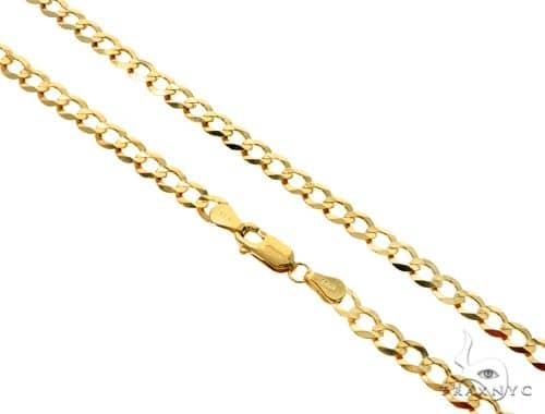 10K Yellow Gold Curb Link Chain 22 Inches 5mm 67264: buy online in - Main Image