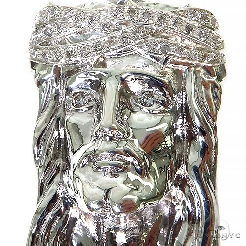 925 Silver Diamond Small Jesus Pendant 67434: buy online in NYC. Best price  at