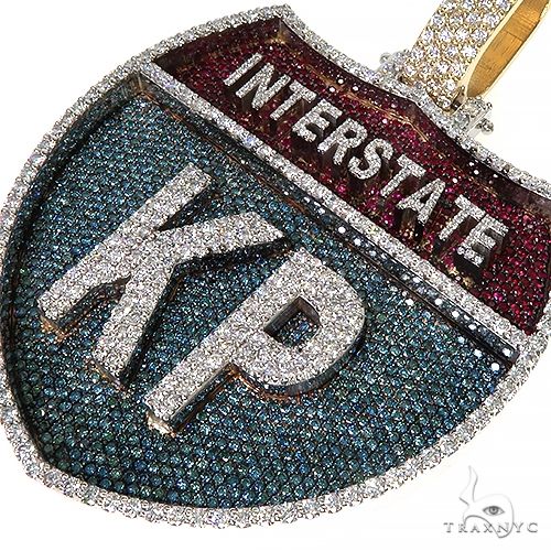 Custom Made InterState Diamond 'KP' Pendant 67467: buy