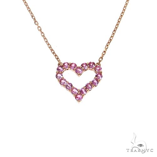 Tiffany's heart deals necklace pink sapphire