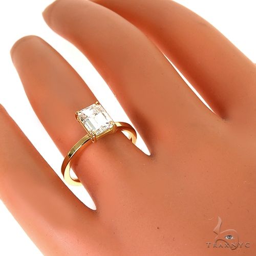 14K Yellow Gold Pavé Halo and Shank Diamond Engagement Ring (Round Center)