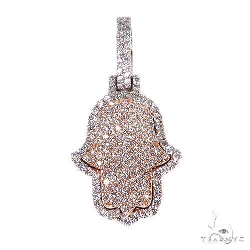 Diamond Micro Hamsa Necklace Fully Iced - IF & Co.