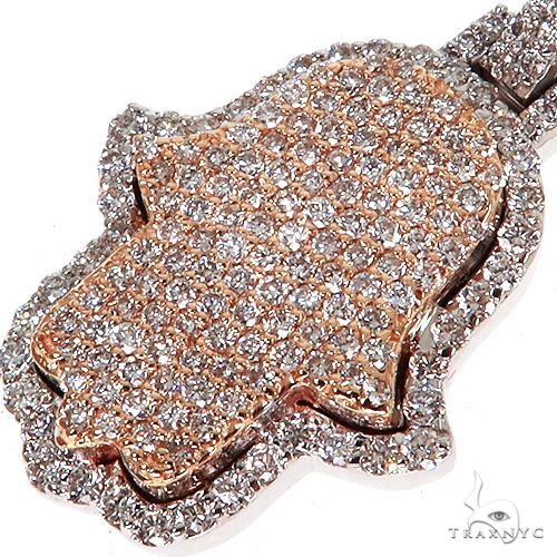 Diamond Hamsa Pendant - 14 Karat Gold Diamond Pendant - Rose Gold – MOSUO