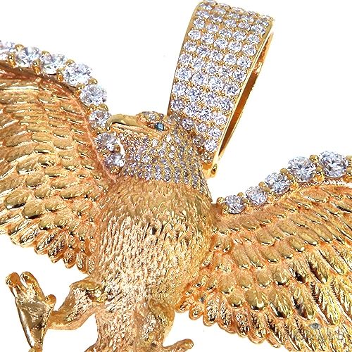 14K Gold Eagle Diamond Pendant 67785