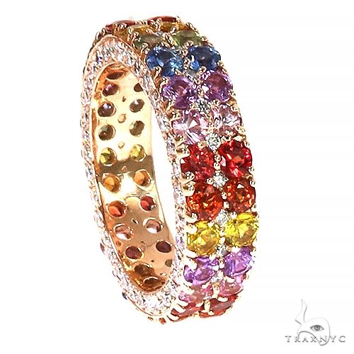 Rainbow sapphire online eternity ring