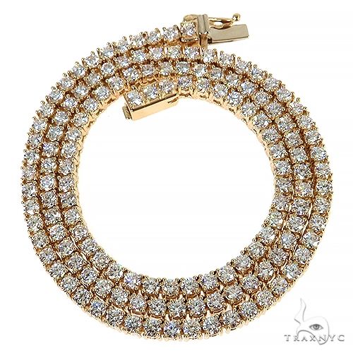 Synthetic diamond hot sale tennis chain