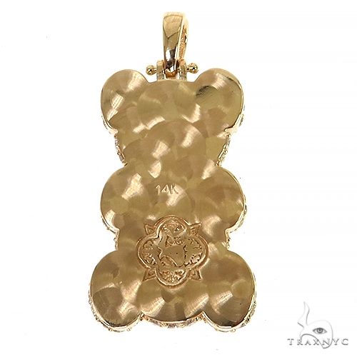 14K Yellow Gold Cut Out Teddy Bear buy Charm Necklace Pendant