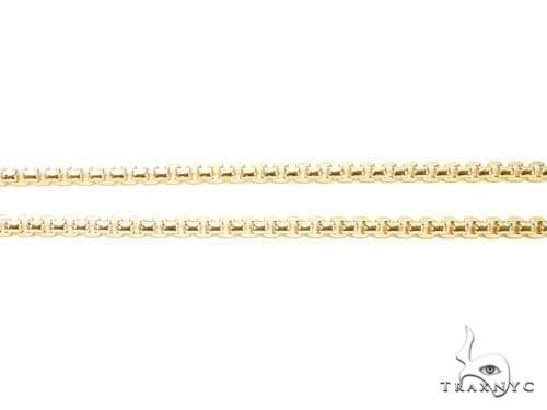 14K Yellow Gold Hollow Round Box Link Chain 2mm 24 Inches 68107