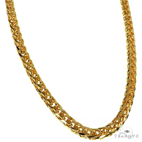 14k Yellow gold Thin Solid Wheat 3.5mm 24 inches 68265: buy online in NYC.  Best price at TRAXNYC.