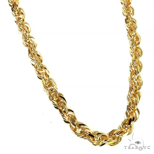 14k Yellow Gold Solid Rope chain 5.5mm 24 inches 68330: buy online in NYC.  Best price at TRAXNYC.